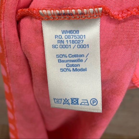 Boden Cotton Orange & Pink Star Empire Waist Dress O3 - Picture 4 of 6